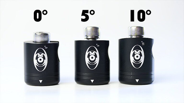 Stabi-Schnellverschluss in 0°, 5° und 10°